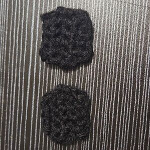 Black Crochet Square Accessory X2